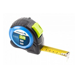 Högert Technik - Maßband 8m 25mm nylon 2-seitig - kompaktes, universell einsetzbares Bandmaß - Doppelseitiger Druck - automatischer Riemenwickelmechanismus - praktischer Gürtelclip
