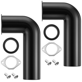 Saillong 2 Set Garbage Disposal Drain Elbow Replacement Kit, Includes 1.5 Elbow, Flange, Gasket and Screws, Easy DIY Installation, Fits Most Garbage Disposal Drain Kits