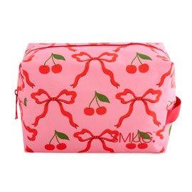 SMUG Wash Bag | Waterproof Travel Toiletry Bags for Travelling, Gym, Shower, Shaving, Toiletries, Cosmetics & Makeup Bag | Large Washbag for Men & Women | Spacious & Easy to Clean | Red Cherries