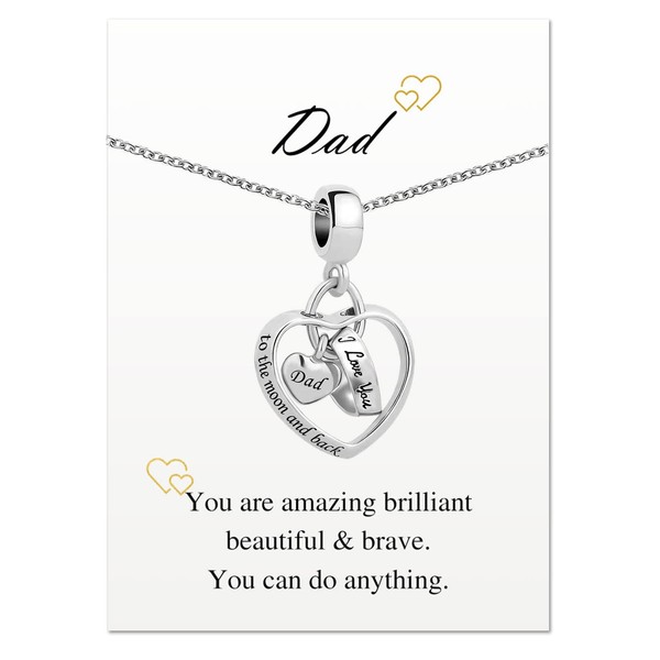 KunBead Jewelry Dad Memory 18 inch I Love You to