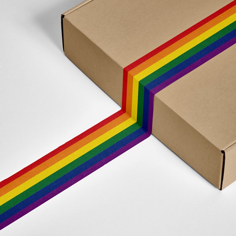 Rainbow Packing and Shipping Tape, Decorative Cute Fun Printed Packaging