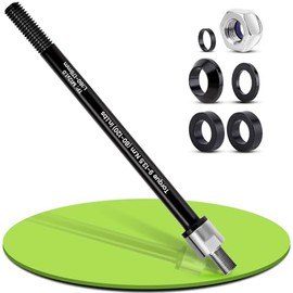 ACIELANNA Thru Axle with Bicycle Axle Adapter, M12 x 1.75 mm Thru Axle Adapter, Adjustable Shaft Length, Thru Axle Compatible with Most Bicycle Trailer Couplings