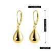 Peasimy Teardrop Leverback Earrings for Women Silver Waterdrop Teardrop Leverback