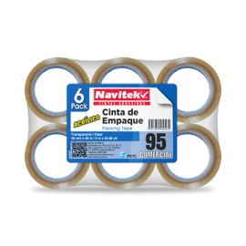Cinta Adhesiva para Empaque Transparente Navitek 48mm x 50m (Six Pack)