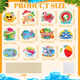 Soaoo 36 Pcs Summer Swimming Pool Party Centerpiece Sticks Summer Pool Party Table Toppers Beach Ball Party Decorations for Summer Theme Birthday Party Baby Shower Supplies