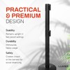 Lukso LUK40SDB Black 40" ADA Compliant Stanchion with Dual 10'