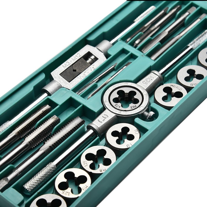 Tap and Tap Tool Set, Metric M3-M12, 20-Piece Fine Thread