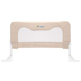 Toddler Bed Rails Guard – Universal Baby & Children Bed Rail For Box Spring &slats – Kids Bed Rails for Toddlers For Cribs, Twin, Double, Full size Queen &king bed - Beige (35.5L19.5H) in –By TotCraft
