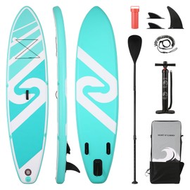Inflatable Paddle Board Stand Up Paddle Board Inflatable Paddleboard SUP Board with Premium Full Accessories 120"x30"x6" for Youth & Adults Have Fun in Oceans, River and Lakes