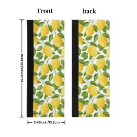 Summer Refrigerator Door Handle Covers, Cute Lemon Set of 2 Washable Kitchen Appliance Handles Decor Protector for Fridge, Microwave, Dishwasher, Oven Keep Off Food Stains, Oil