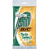 BIC Twin Select Men's Disposable Razor, 10 Count (Pack of
