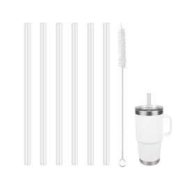 KLOWOAH Replacement Straws Compatible With YETI 25oz Rambler Tumbler, with 1 Brush (Pack of 6)