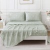 Homilay 100% Natural Cotton Percale Sheets Set,King Size 4 PC,
