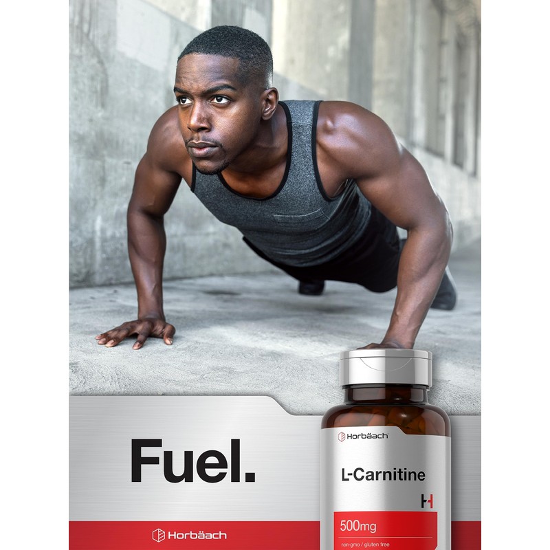 Horbäach L Carnitine Supplement 500mg | 60 Capsules | as