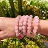 Unbranded Natural Rose Quartz 108 Mala Bead Chakra Balancing Prayer