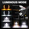 2PCS 120w 4x6 Inch LED Headlights with DRL Turn Singal