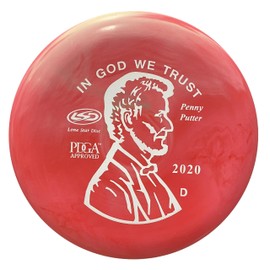 Lone Star Disc Alpha Penny Putter | Straight Disc Golf Putter | Artist Stamp 170g+ | Durable & Smooth Premium Plastic | Good for Putting and Approaching | Colors May Vary