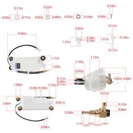 Manicar Oil Tank Assy for Mercury Optimax and EFI Outboard Engines ，Fits for (2000-2014）110 135 150 175 200 225 240 HP，Replace for parts numbers 1200-8M0063190，833069T9，833069T6