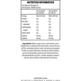 ISAGENIX Nootropic Elixir – Natural Brain & Focus Support Drink – Vegan, Gluten-Free Cognitive Supplement – 10 x 50ml Bottles