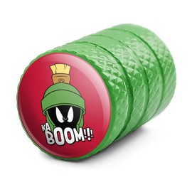 GRAPHICS & MORE Looney Tunes Marvin The Martian Kaboom Tire Rim Wheel Aluminum Valve Stem Caps
