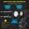 2 Faros Luces Led Auxiliares 4 Modos Lupa Para Moto