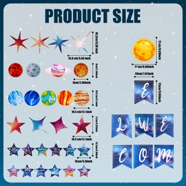 37pcs Galaxy Welcome Bulletin Board, Inspirational Classroom Bulletin Board Motivational Posters Space Classroom Bulletin Board Decorations for School Classroom Chalkboard Wall Decor