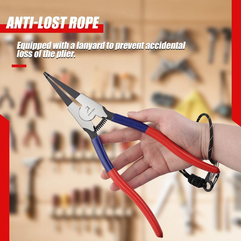 GOLD DEER Lock Ring Pliers 11" Retaining Ring Pliers Lock