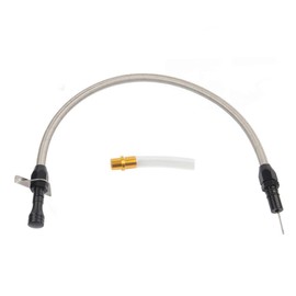 Flexible Stainless Transmission Dipstick Compatible/Replacement for Chevy TH-350/TH-400 Turbo SBC BBC 530mm -Firewall Mount (Black)