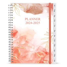 2024-2025 Weekly & Monthly Planner - 2024-2025 Planner & Organizer Notebook to Track Goals, Easy to Organize Your Daily Life, Medium 6.5" x 8.5", Rose