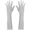 Skeleteen Long Opera Gloves White Roaring 20's Party Satin Fancy