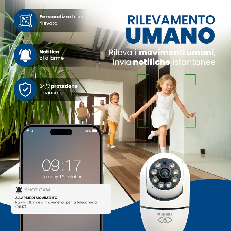 VeriEye Indoor WiFi Camera Mini Surveillance Camera for the Security