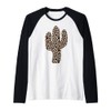 Western Leopard print cactus graphic used Vintage Retro Raglan Baseball