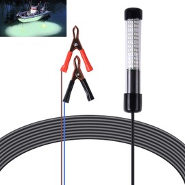 Goture 180 LED Underwater Light, Fish-collecting Light, Night Fishing Light, 8W, IP68 Waterproof Level, 12v, Tri-Color, White, 12m