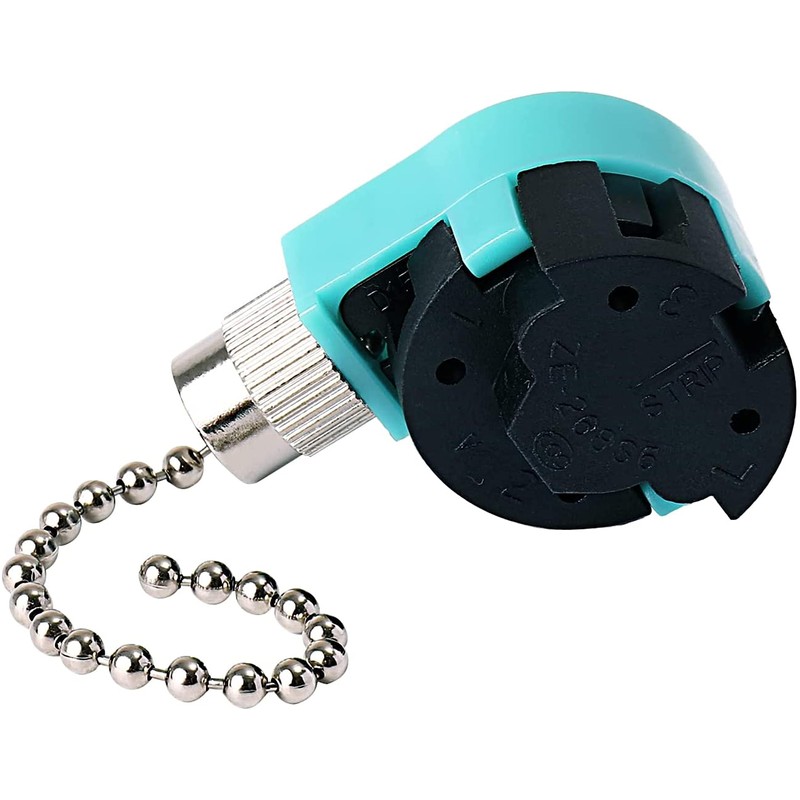 Aspen Creative 21326-08-2, 3 Speed 4 Wire Nickel Pull Chain