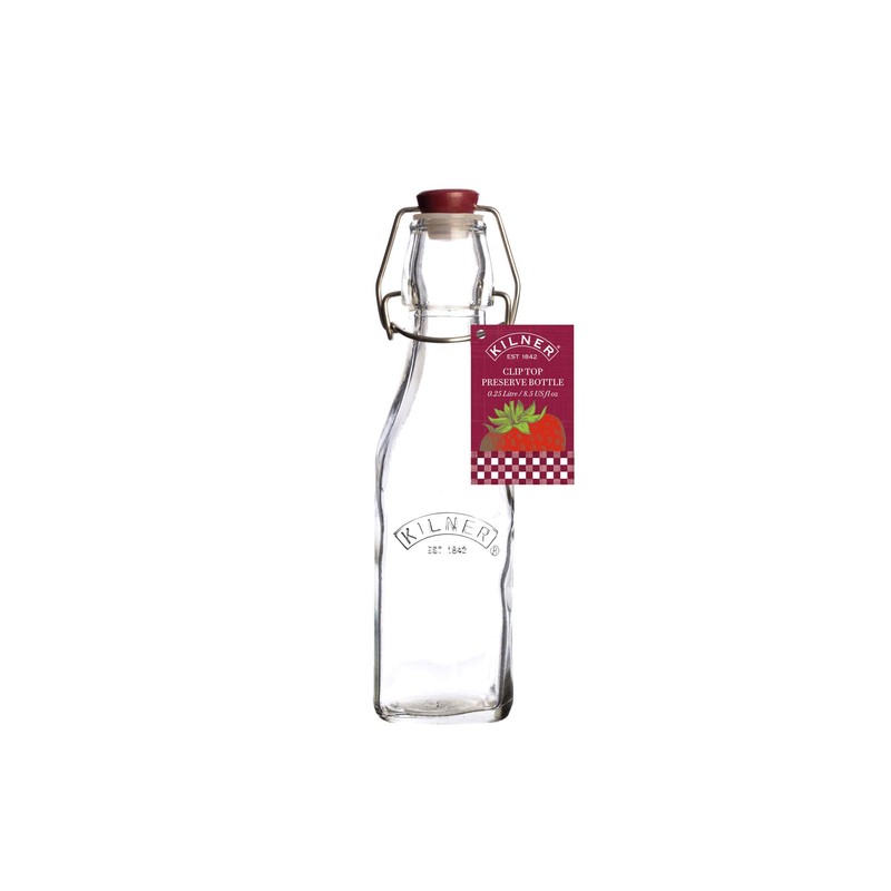Kilner Square Clip Top Bottle, 9-Fl Oz
