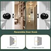 Lepushom 10 Pack Door Knobs Interior, Black Door Knobs Without