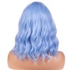BERON 14 Inches Light Blue Wig for Women Girls Short