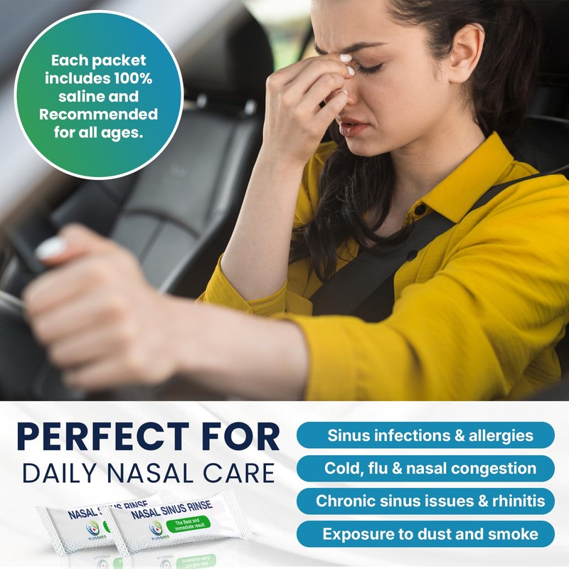 PLUSQMED PLUSQMED 110 Packets Neti Pot, Nasal Rinse Sachets,Nose Rinse