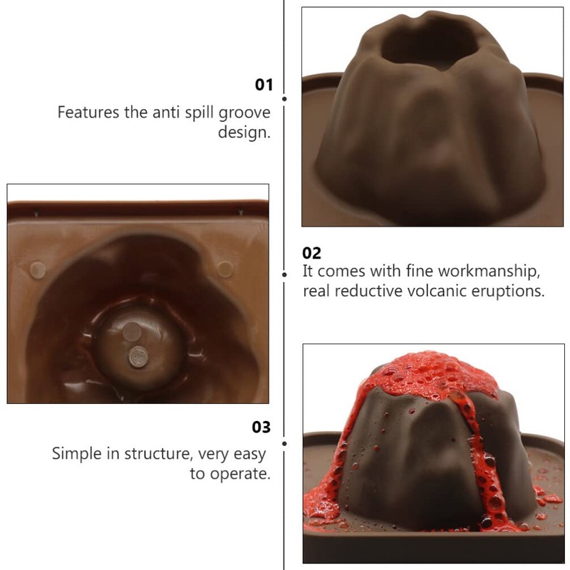 Alipis Volcano Model 5pcs Volcano Science Kit Plastic Volcano Figure