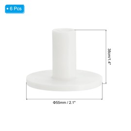 PATIKIL Rubber Golf Tee, 6 Pack 1.4 Inch Golf Practice Tees Training Driving Range Tee Stable Golf Ball Holder for Outdoors Indoors Hitting Mat, White