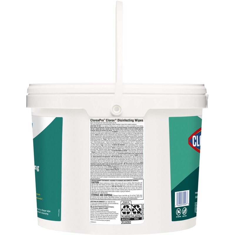 Clorox 31547 Disinfecting Wipes, 7" x 7", Fresh Scent, 700/Bucket