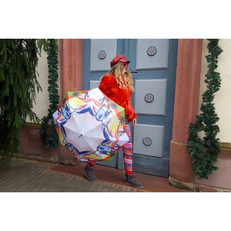 VON LILIENFELD Folding umbrella Franz Marc: "Blue Horse"