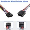 Jayubien Android Radio Extension Cable,ISO Stereo Wiring Harness 16Pin to
