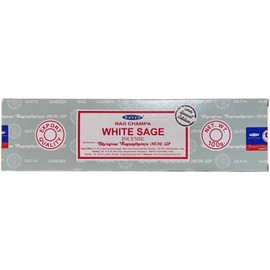 LAMARE Satya White Sage Incense Sticks 1 Pack of 100g (80-90 Sticks) Aromatherapy Meditation Yoga Eco Friendly Packaging