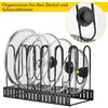 Toplife Lid Organiser for Plates, Drainer, Lid Holder, Kitchen Pot