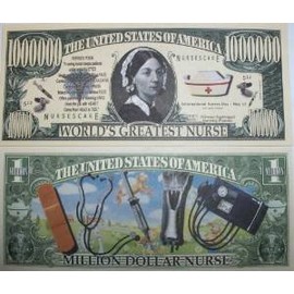 American Art Classics Nurse Million Dollar Bill with Bill Protector - Best Gift for Nurses Or Anyone in The Field of Nursing