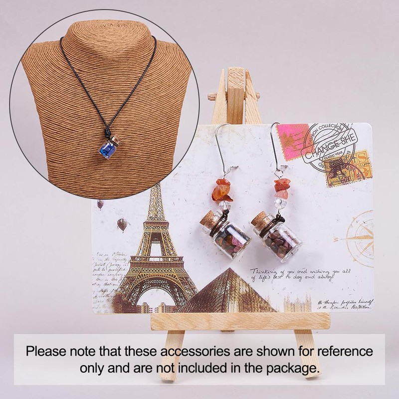 Cheriswelry Mini Gemstone Wishing Bottles Set for Jewellery Making and