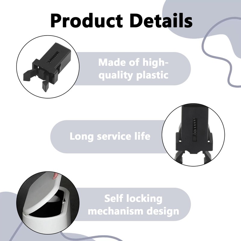 10PCS Plastic Bin Lid Replacement Black Bin Lid Waterproof Touch