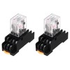 MECCANIXITY 2Pcs AC 24V Electromagnetic Power Relay, 11-Pin 5A Power