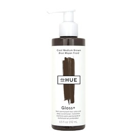 dpHUE Gloss+, Marrón Medio Frío - 6.5 Oz - Color y Acondicionador Semipermanente para El Cabello - Dura Hasta Ocho Lavados - Sin Parabenos, Sls y Sles Sin Sulfatos - Vegano, Certificado Leaping Bunny